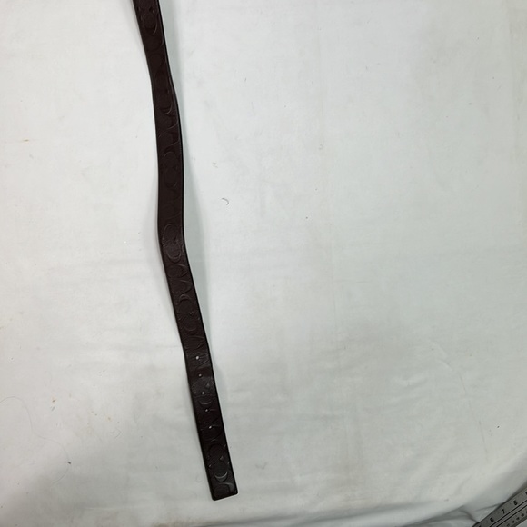 #1172 Coach Leather Brown Belt with Designs - Picture 3 of 5